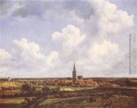 landscape  church  village  jacob van ruisdael oil painting reproduction