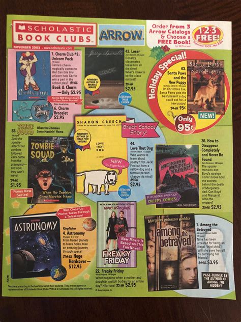 scholastic catalog     memories   book