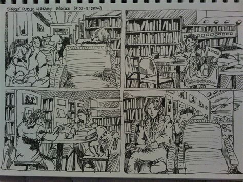 big blue library sketches