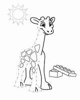 Giraffe Coloring Dots Connect Lego Printable Dot Pages Spiderman Activity Sheets Printables Giraffes Library Clipart Activities Man Popular Worksheets Bis sketch template