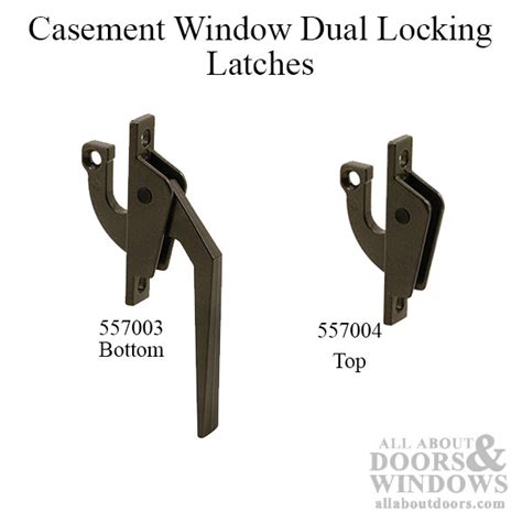 casement window bottom locking handle tie bar    screw spacing chestnut bronze