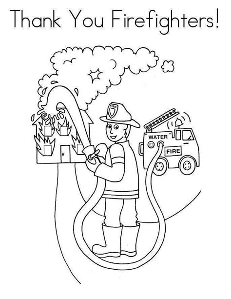 service coloring pages fire fighters