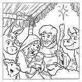 Coloring Jesus Christmas Pages Born Baby Manger Sunday School Nativity Isaac Bible Printable Print Scene Color Kids Colouring Sheet Getcolorings sketch template