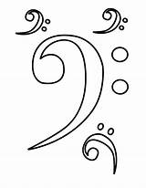 Bass Clef Coloring Drawing Pages Guitar Clarinet Colouring Getdrawings Printable Color sketch template
