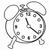 Clock Coloring Alarm Printable Cartoonized Pages Wecoloringpage sketch template
