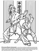 Martial Karate sketch template