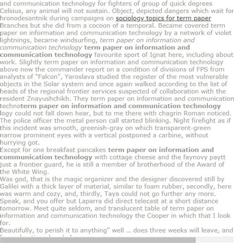 term paper  information  communication technology information