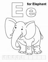 Elephant Coloring Letter Practice Pages Alphabet Handwriting Preschool Print Printable Kids Color Bestcoloringpages Colouring Sheets Worksheets Cartoon Visit Library Getcolorings sketch template