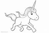 Unicorn Coloring Pages Cartoon Chibi Printable Color Kids sketch template