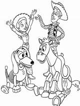Coloring Woody Pages Story Toy Jessie Popular Kids sketch template