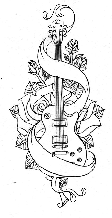guitare  tattoos tattoo templates  tattoo designs