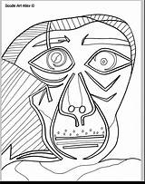 Picasso Coloring Pages Pablo Cubism Printable Getdrawings Getcolorings Kids Colorings Color sketch template
