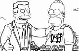 Duff Simpsons Coloring Wecoloringpage sketch template