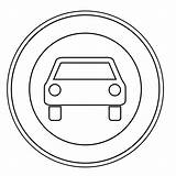 Verkehrszeichen Malvorlagen Fensterbilder Verbot Kraftwagen sketch template