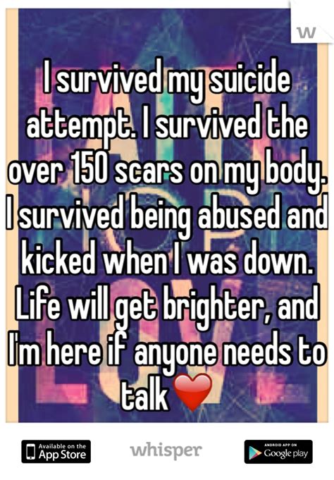 i survived my suicide attempt i survived the over 150 scars on my body