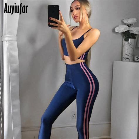 auyiufar sporty set with strip women s sports suit matching sets summer