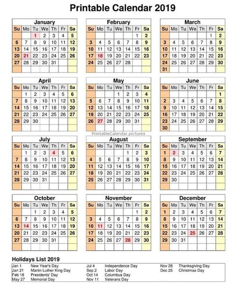 month  page calendar