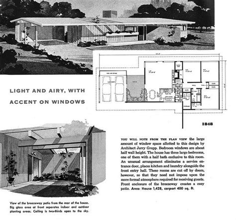 plan  architect jerry gropp  homes guide  mid century modern house plans