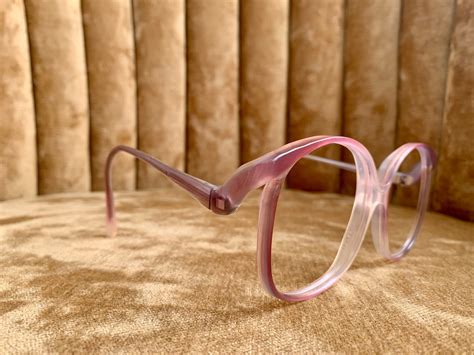 Vintage 70’s Light Fuchsia Purple Drop Arm Glasses Frames