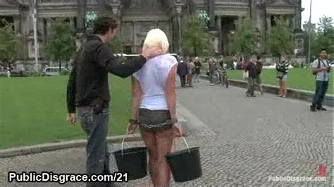 Chained Blonde Humiliated And Fucked In Public Xnxx