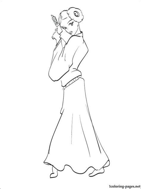 star wars coloring pages princess leia coloring  drawing