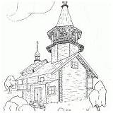 Coloring Chapel Peter Paul Trinity Pskov Cathedral Prague Hall Town sketch template