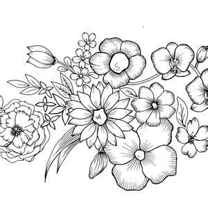 wild flowers  coloring page   printable flower coloring