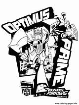 Coloring Optimus Prime Transformers Pages Printable Print Color sketch template