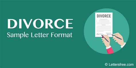 sample divorce letter divorce letter format template