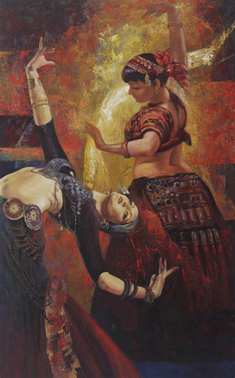 flamenco ii  artist ashis mondal expressionism painting mojarto