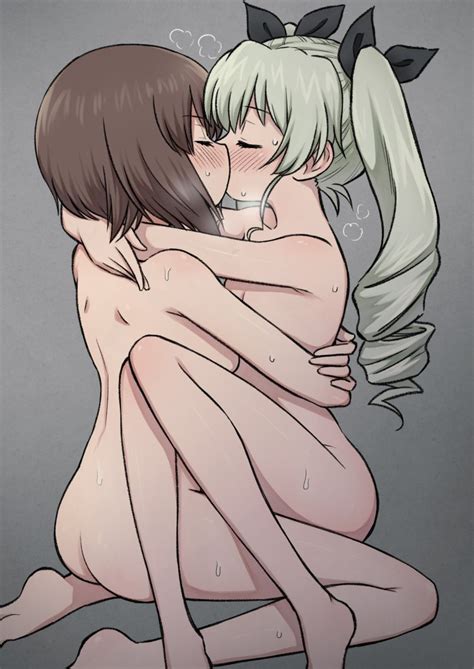 Rule 34 2girls Anchovy Arm Arms Around Neck Arms Around