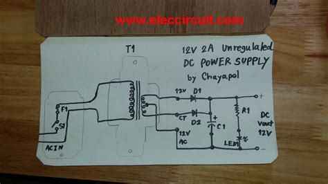 simple   power supply circuit eleccircuitcom