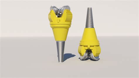 Part Tricone Drill Bit 3d Model Cgtrader