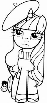 Coloring Pony Rarity Little Deviantart sketch template