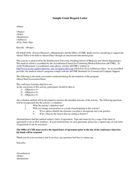 recommendation letter  grant funding invitation template ideas