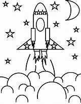 Rocket Pages Coloring Ship Kids Space Drawing Rockets Colouring Sheets Clipart Printable Stars Print Color Houston Einsteins Little Cliparts Transportation sketch template