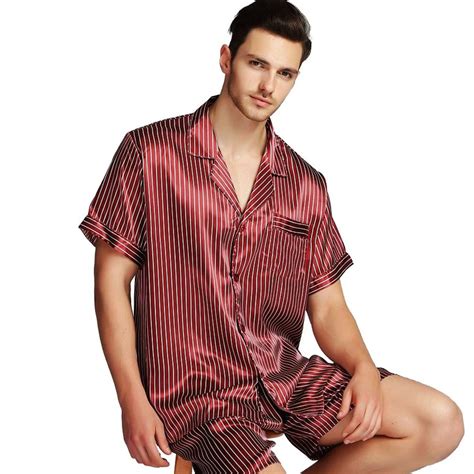 buy mens silk satin pajamas pajama pyjamas set sleepwear set loungewear  ml