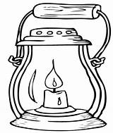 Lantern Old Drawing Fashioned Coloring Template Pages Getdrawings sketch template