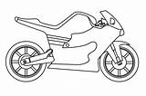 Outline Coloring Motorcycle Pages Kids Printable Motorbike Drawing Transportation Motorcycles Flashcards Flashcard Learning Preschoolers Getdrawings Site Click sketch template