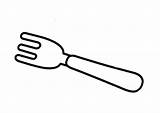 Tenedor Tenedores Cuchara Dibujar sketch template