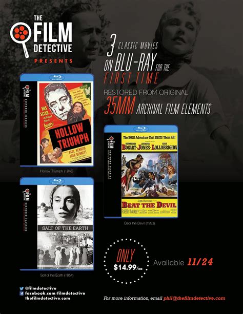 dvd and blu ray release report the film detective announces it first