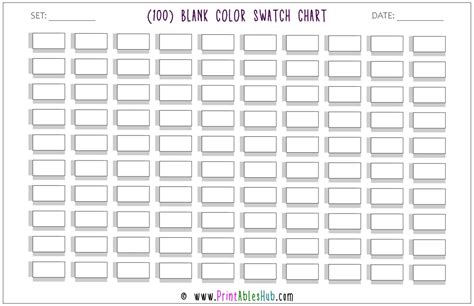 printable blank color swatch chart printable blank world