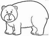 Bear Coloring Cute Brown Coloring4free Related Posts sketch template