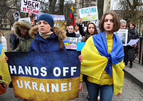 Photos Protest Act In Vilnius In Support Of Ukraine Baltic News