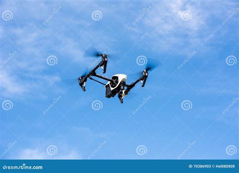 drone  blue sky stock image image  camera copter