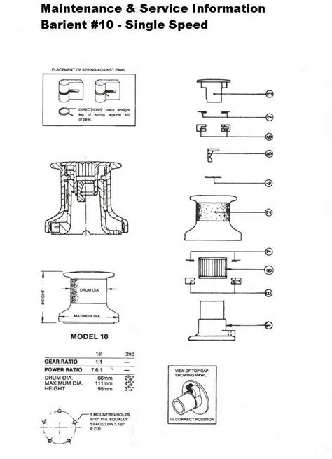 winch service manual  barient    model
