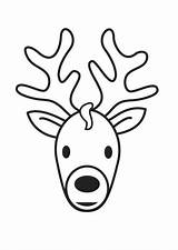Coloring Stag Head sketch template