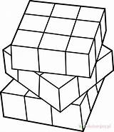Rubiks Rubix Rubika Kostka Rubik Kolorowanki Cubo Lineart Sweetclipart Kleurplaten Rubics Wydruku Bulletin sketch template