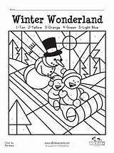 Winter Color Coloring Numbers Number Worksheets Printable Kids Pages Sheets Christmas Choose Board Activities Snowman Worksheet sketch template