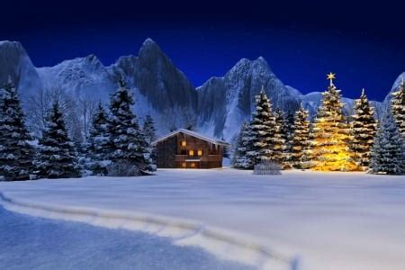 christmas  mountains  abstract background wallpapers